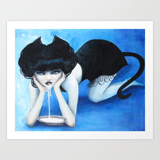 Selina the Cat Girl Art Print