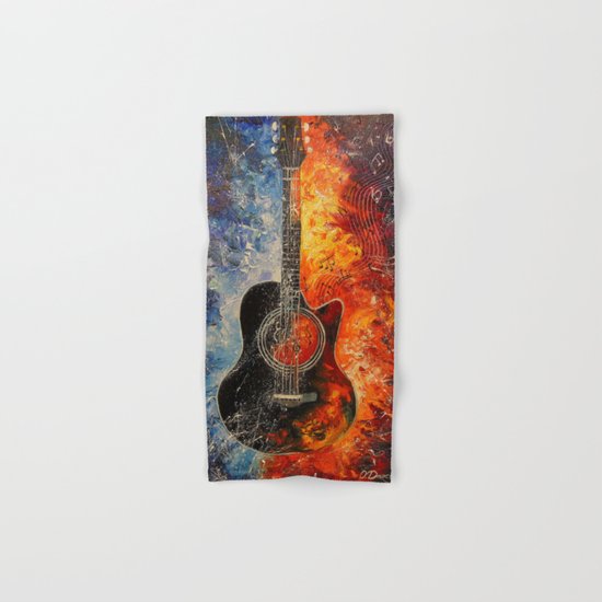 The rhythms of the guitar Hand & Bath Towel