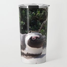 South Africa Photography - Penguin Laying At The Beach Travel Mug