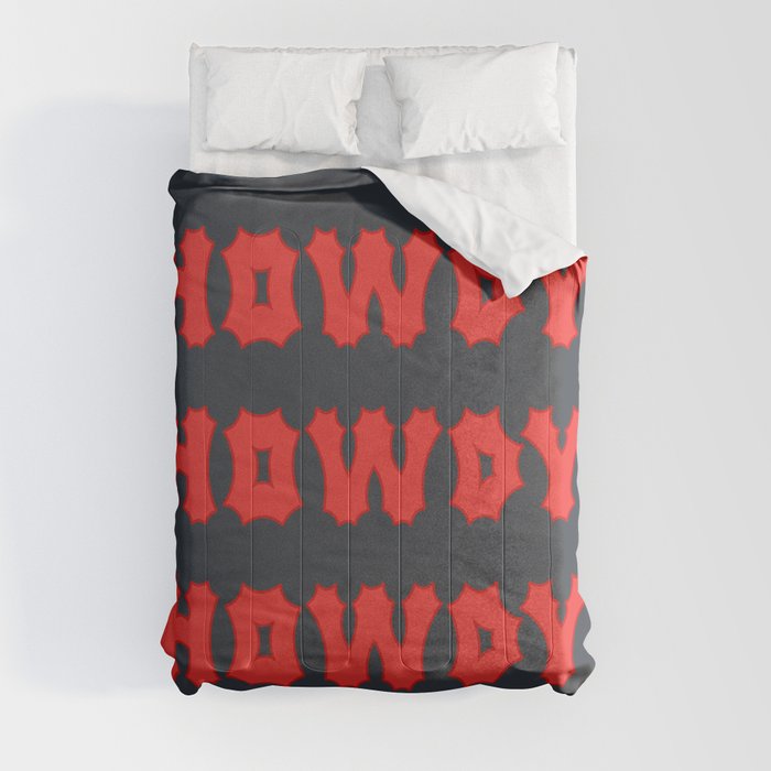 Gothic Cowgirl, Black and Red Comforter