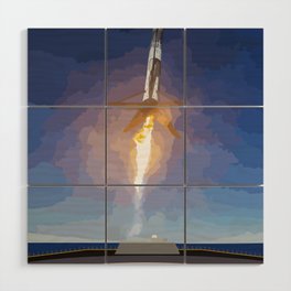 The Booster Has Landed Wood Wall Art