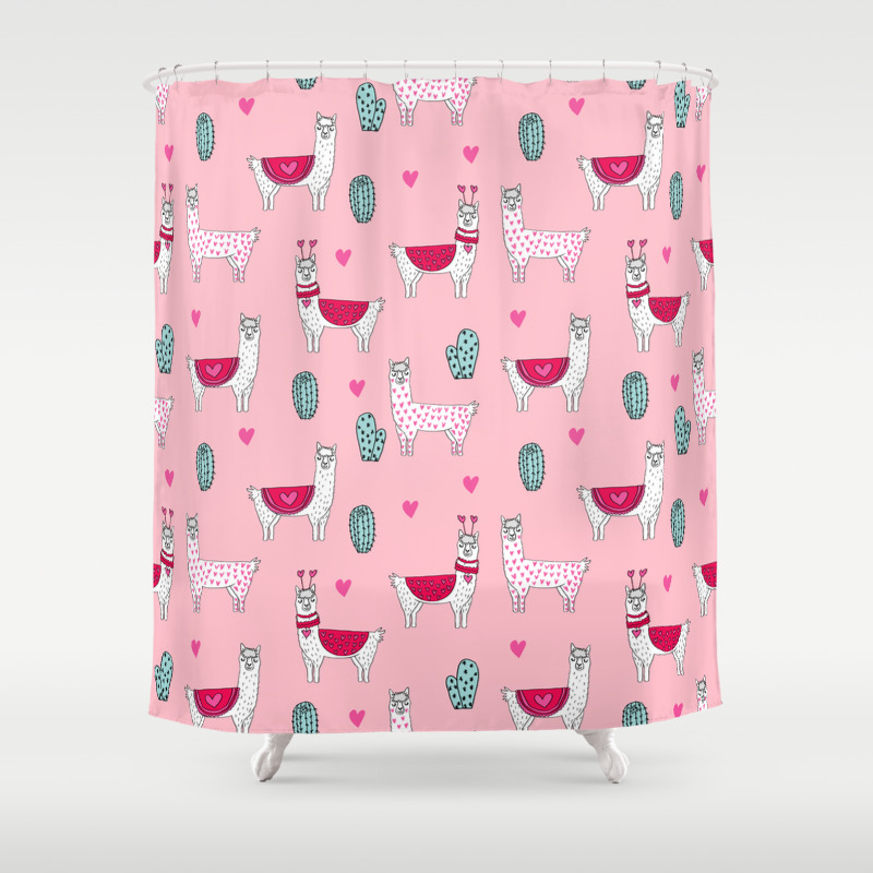 Llama Love Cactus Animal Hearts Cute Kids Nursery By Andrea Lauren