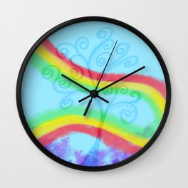 Rainbow Tree Wall Clock | Rainbowdesign, Rainbowacrylic, Motherdaygift, Treepatter, Holidaygift, Magicgift, Colortree, Rainbowtree, Graphicdesign, Womenrainbow 