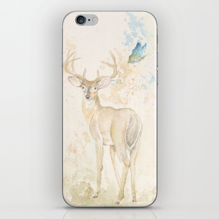 Deer and butterfly iPhone Skin