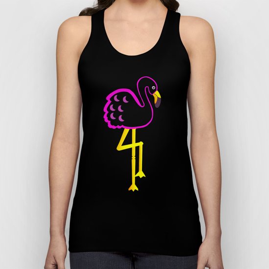 Flamingo at Night Unisex Tank Top