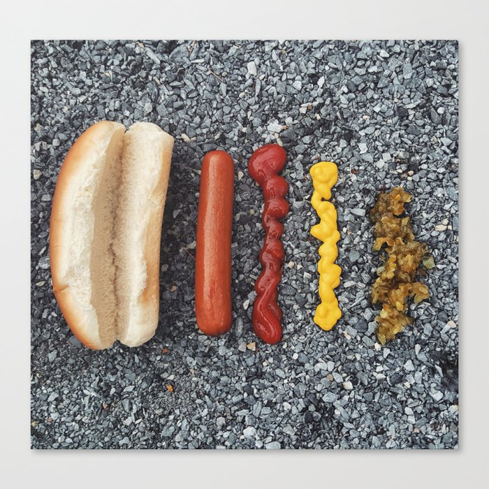 Deconstructed Hot Dog Canvas Print