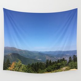 Summits in summer Wall Tapestry | Ahelene, Rocks, Pyrenees, Sky, Photo, Summit, Blue, Miglos, View, Green 