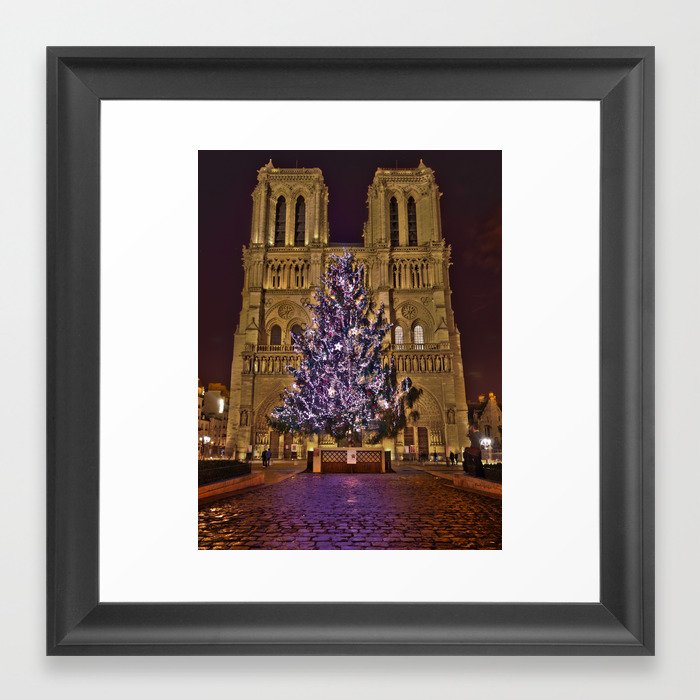 Joyeux Noel A Paris Merry Christmas From Paris Framed Art Print By Alexanderjebradley Society6