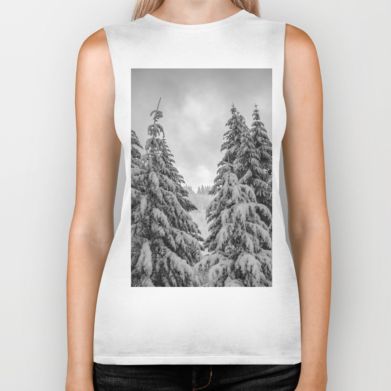 Forest Winter Window 45 365 Nature Photography Biker Tank By Cascadia