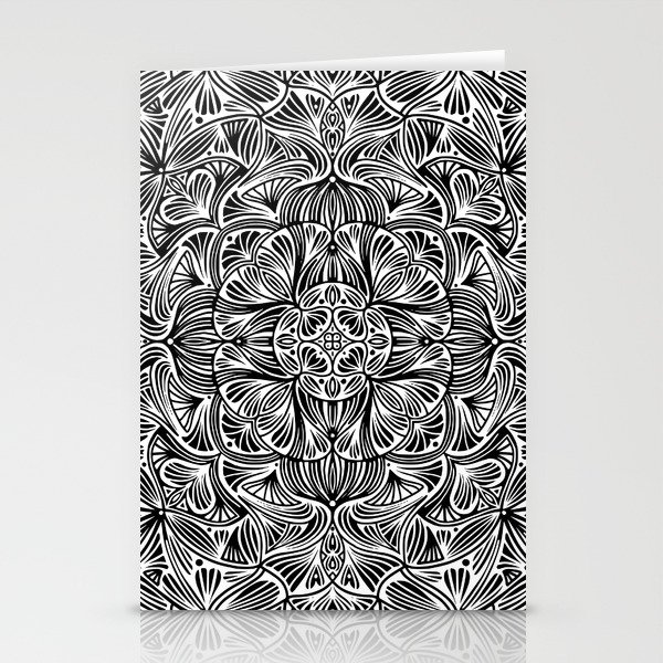 Black and White Mandala Pattern 012 Stationery Cards