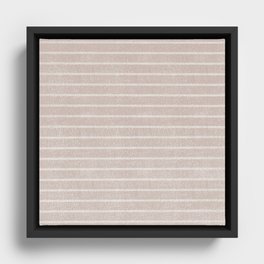 Classic Stripe (Beige) Framed Canvas