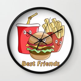 Fast Food Best Friends Wall Clock