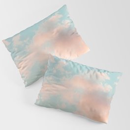 Cotton Candy Clouds - Pastel Nature Photography Pillow Sham