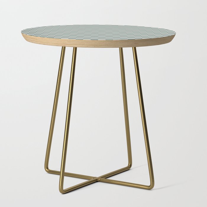 Beige and Green Square Side Table