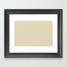 Neutral Light Beige Solid Color PPG Namaste PPG1026-1 - All One Single Shade Hue Colour Framed Art Print