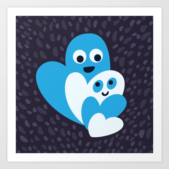 Happy Hearts Family Art Print