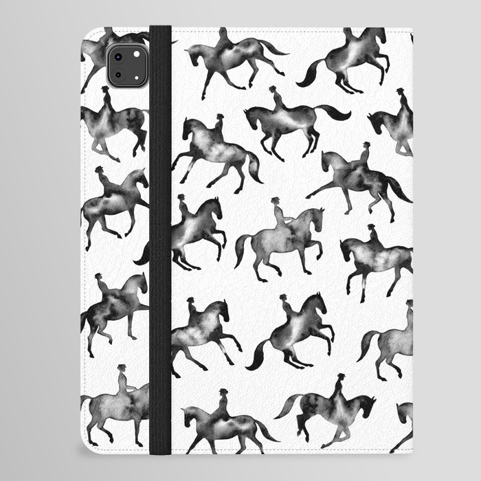Dressage Horse Silhouettes iPad Folio Case