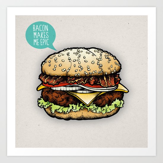 Epic Burger Art Print