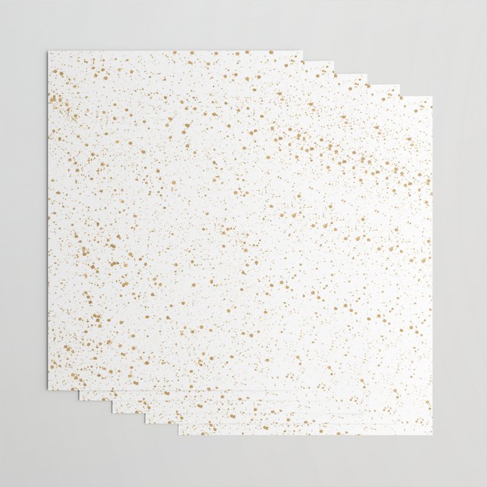 Pretty White and Gold Speckled Pattern Wrapping Paper by speckled