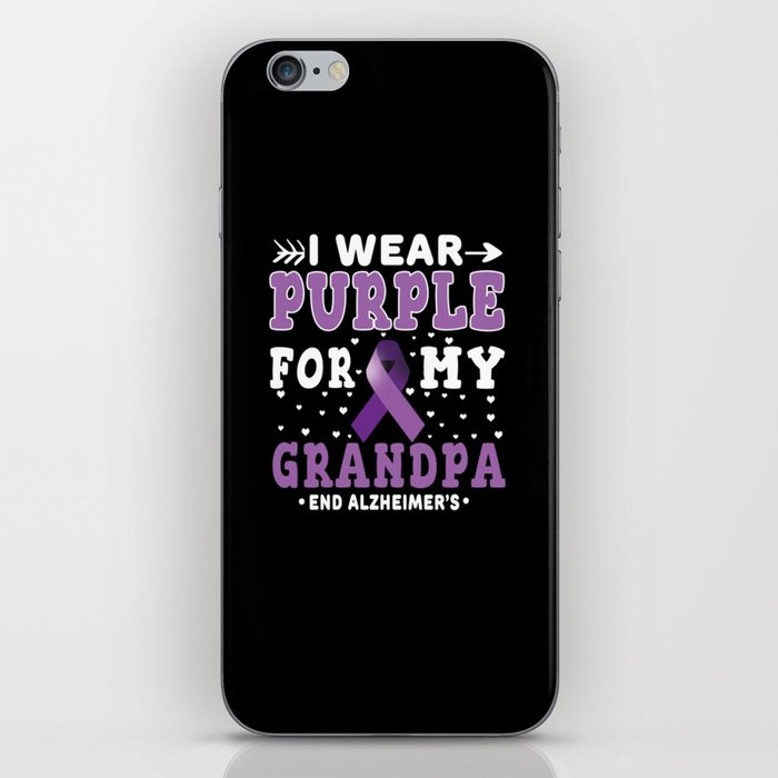 Purple For Grandpa Alzheimer's Awareness iPhone Skin