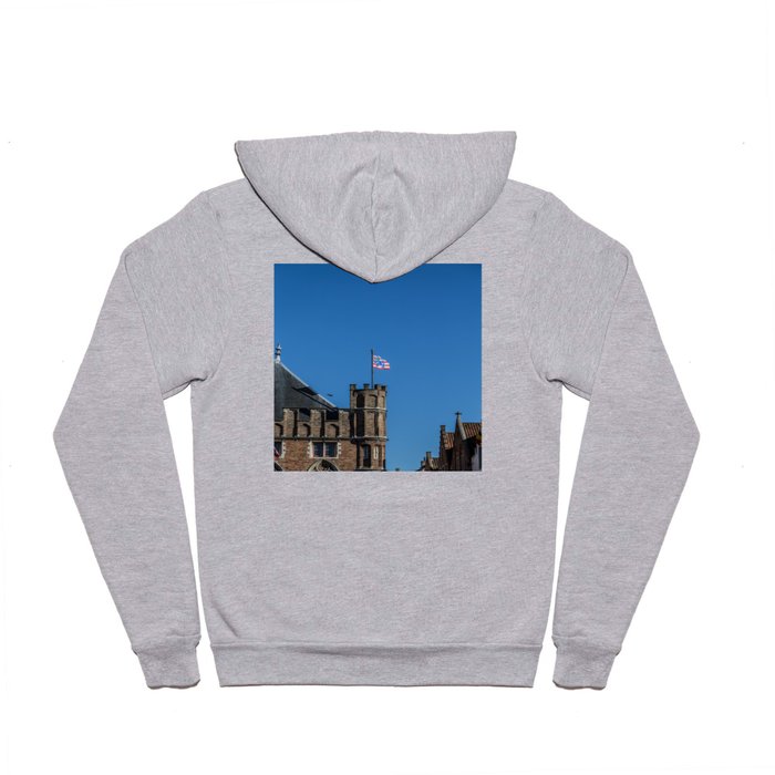 Bruges tower and flag Hoody