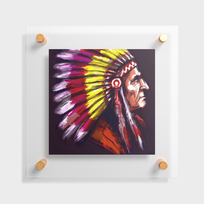 Native American Chief Floating Acrylic Print