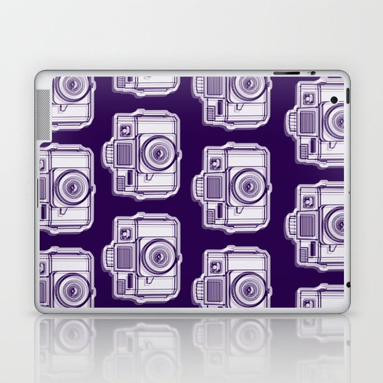 I Still Shoot Film Holga Logo - Reversed Deep Purple Laptop & iPad Skin