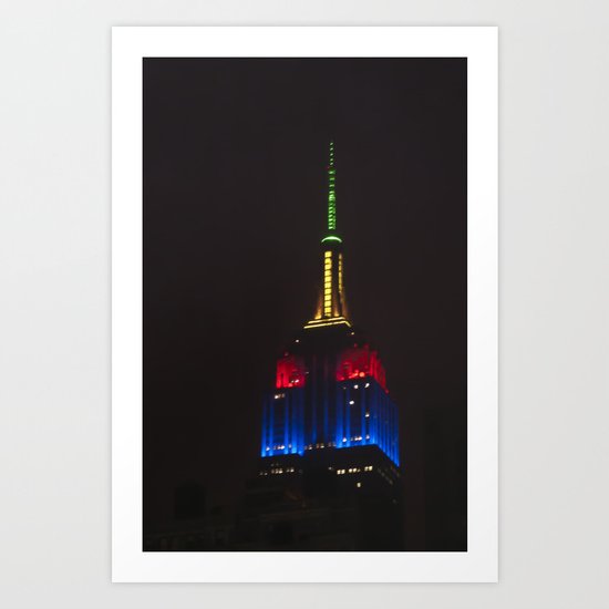 Empire State At Night Art Print
