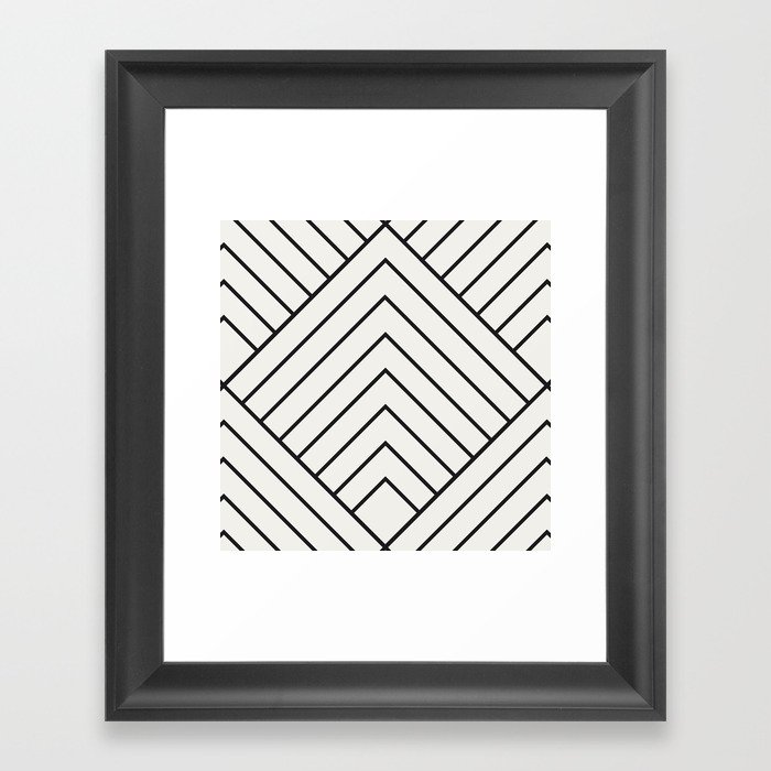 form x anvil | pyramid | charcoal on white Framed Art Print