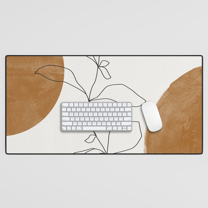 Abstract Plant Desk Mat
