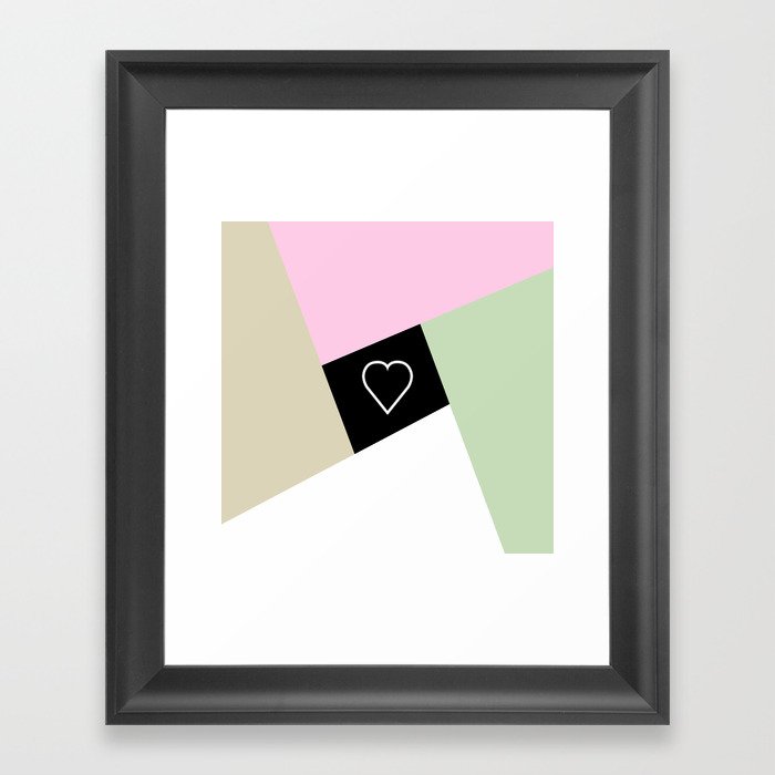 Layered Heart Framed Art Print