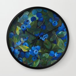 A Blueberry View Wall Clock