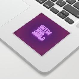 Out of This World - Aesthetic Pictures Purple - Gradient Background Sticker