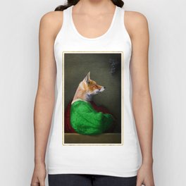 Portrait of the Fox and the Grapes Unisex Tank Top