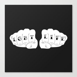"LGBT Life" Knuckles Canvas Print