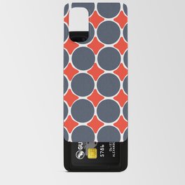 Mid-Century Modern Navy Blue Dots And Red Diamonds Android Card Case