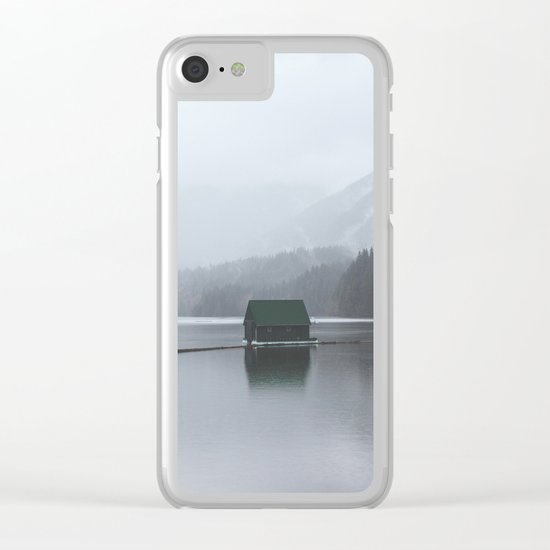 Lone Cabin Clear iPhone Case