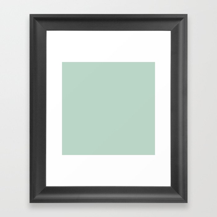 Pistachio Cream Green Framed Art Print