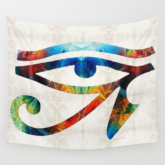 Eye of Horus - Art By Sharon Cummings Wall Tapestry