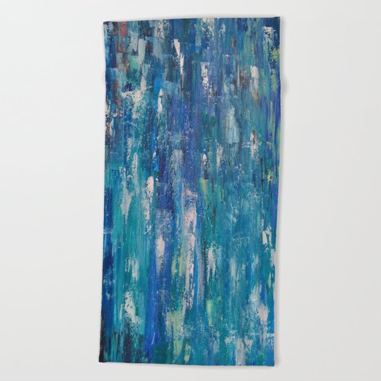 Abstract blue Beach Towel