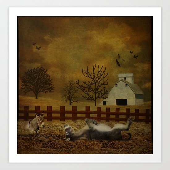 A Roll in the Hay Art Print