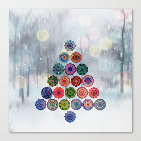 Abstract Christmas Tree Canvas Print