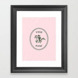 Yee Haw in Pink Framed Art Print