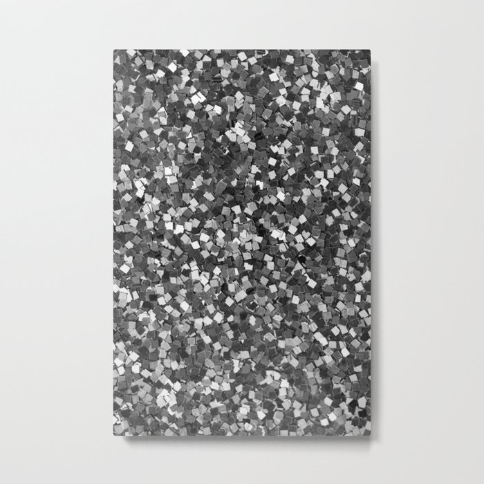 Dazzling Sparkles (Black and White) Metal Print
