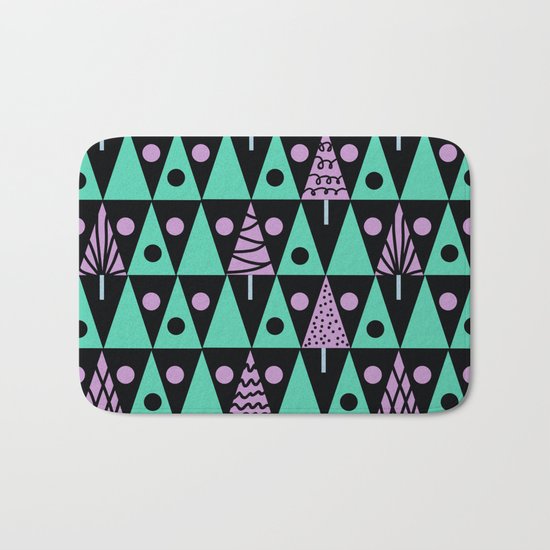 Christmas pattern . Bath Mat