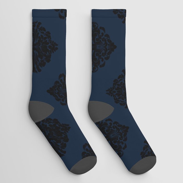 Victorian Baroque Blue Socks