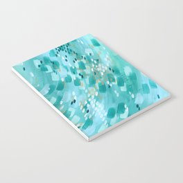 Book pages teal wave Notebook