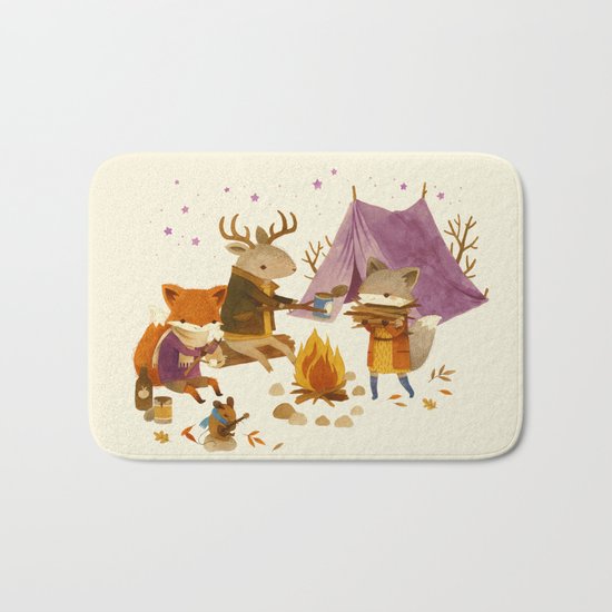 Critters: Fall Camping Bath Mat