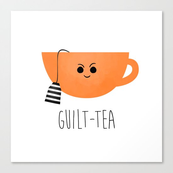 Guilt-tea Canvas Print