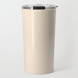 Creamy Off White Ivory Solid Color Pairs PPG Pita Bread PPG1089-1 - All One Single Shade Hue Colour Travel Mug